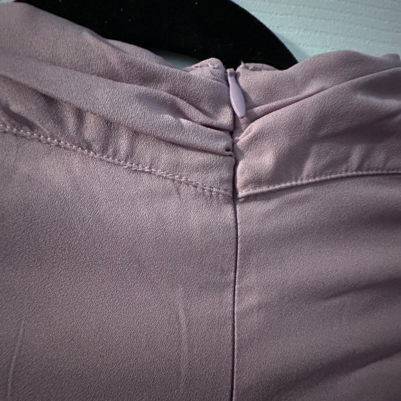 NWT Eloquii Dusty Pink Blouse – 3X – High Neck, Back Zip, Peekhole Detail - Picture 6 of 7